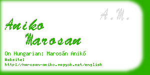 aniko marosan business card