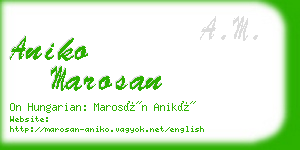 aniko marosan business card